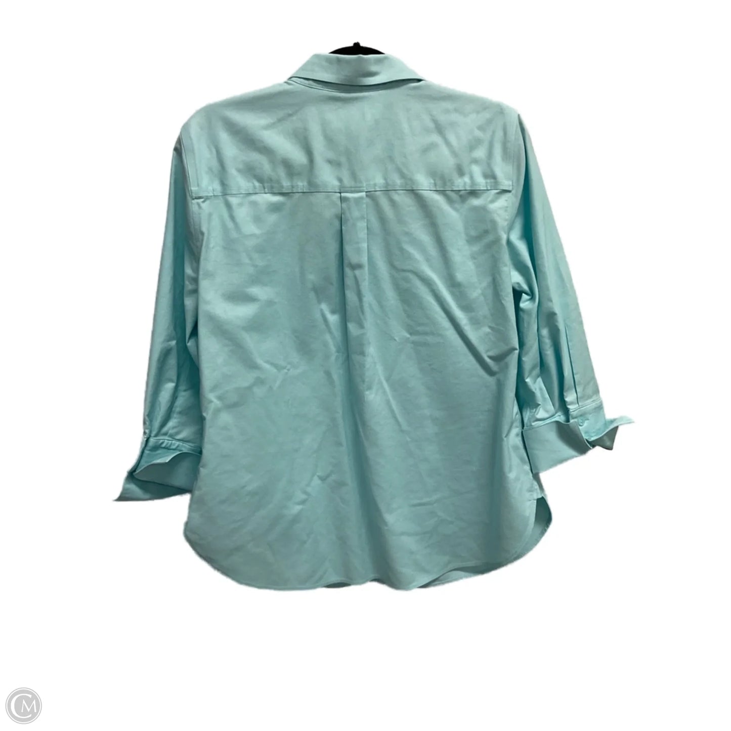 Blouse Long Sleeve By Chicos In Aqua, Size: L
