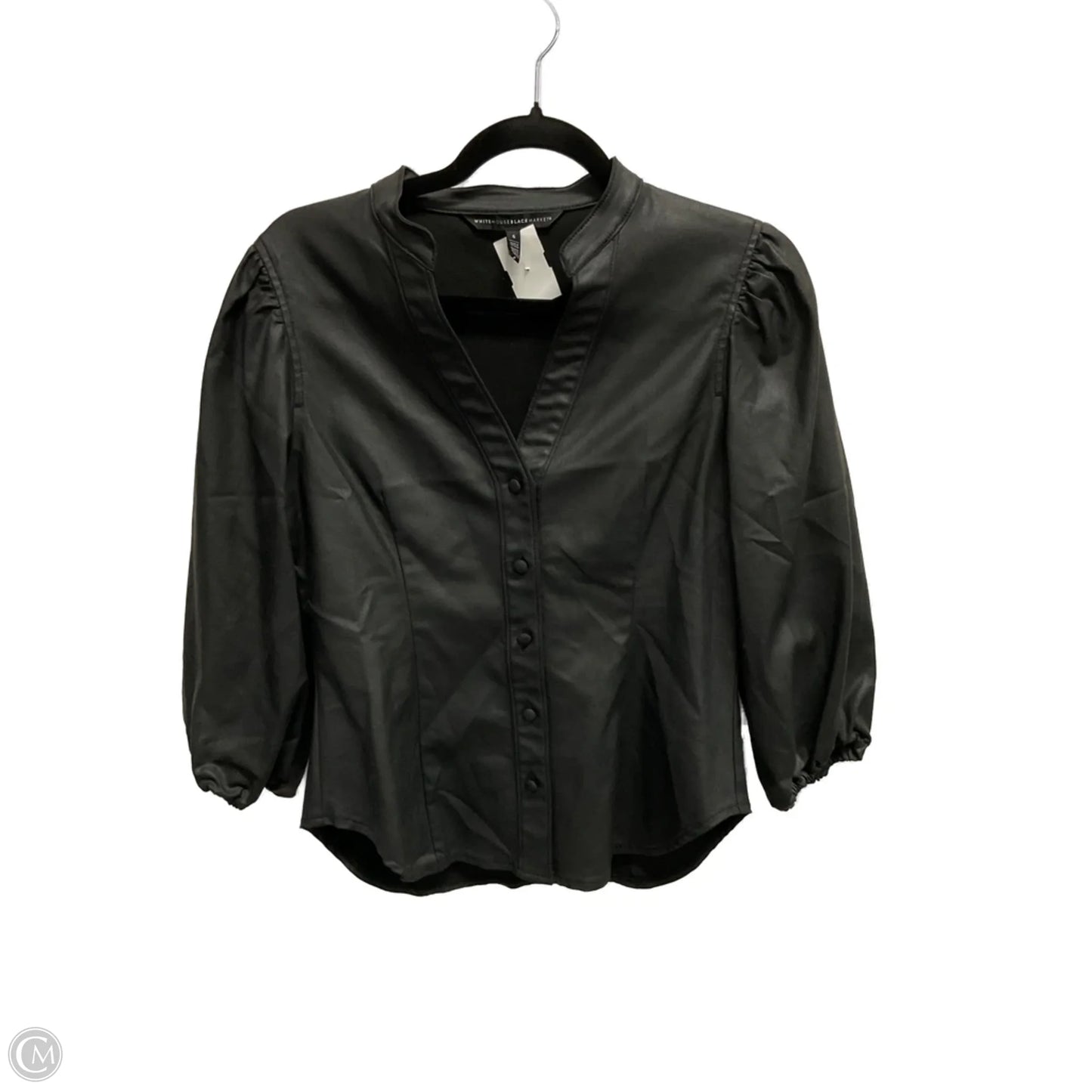 Top Long Sleeve By White House Black Market In Black, Size: S
