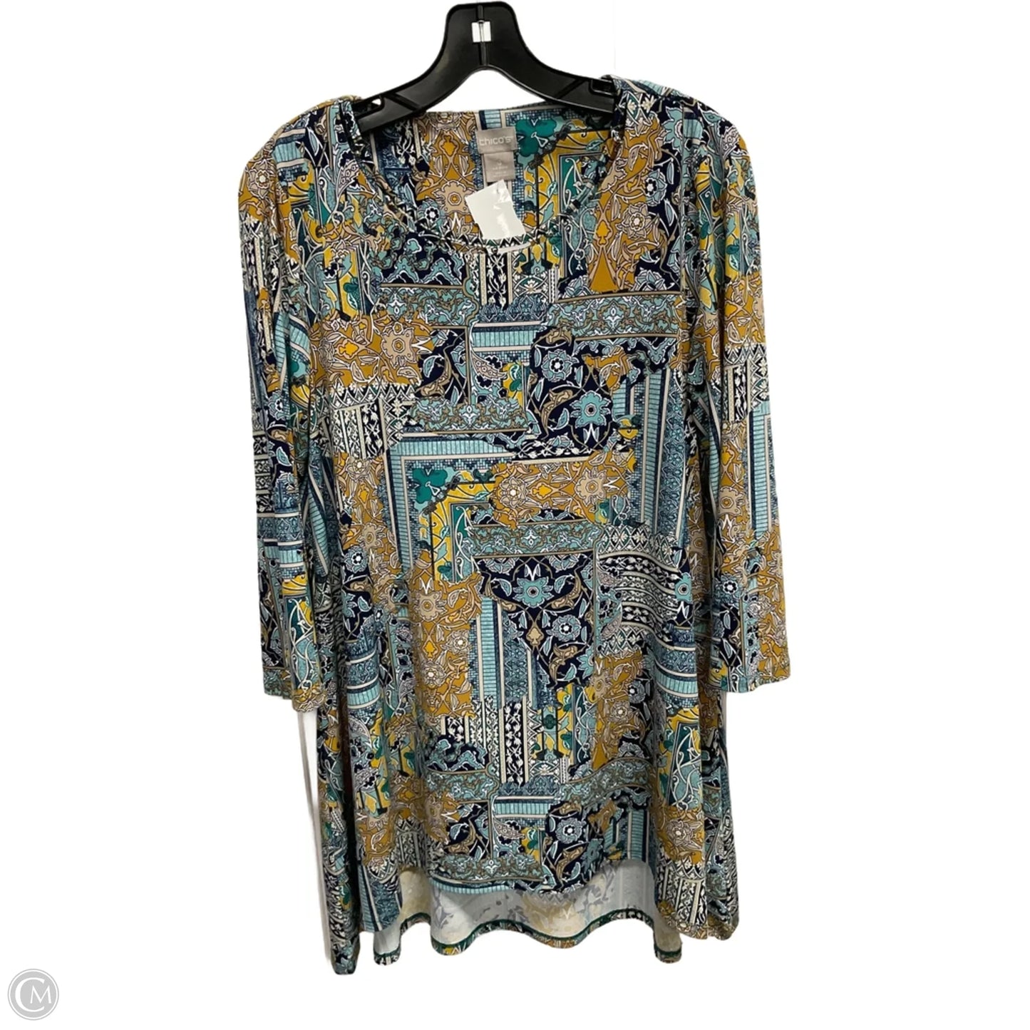 Top Long Sleeve By Chicos In Paisley Print, Size: S