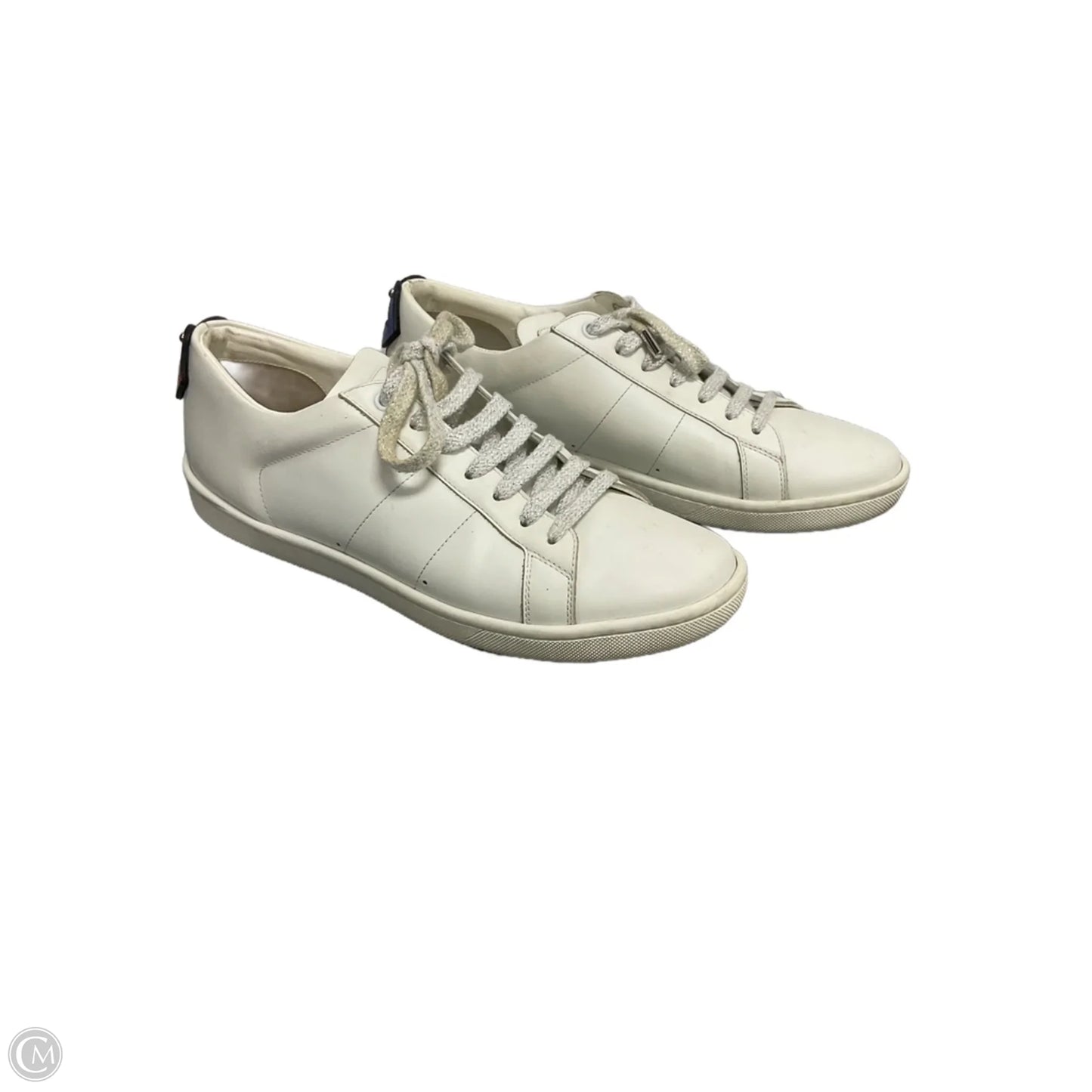 Shoes Luxury Designer By Yves Saint Laurent In White, Size: 8.5