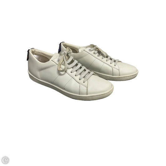 Shoes Luxury Designer By Yves Saint Laurent In White, Size: 8.5