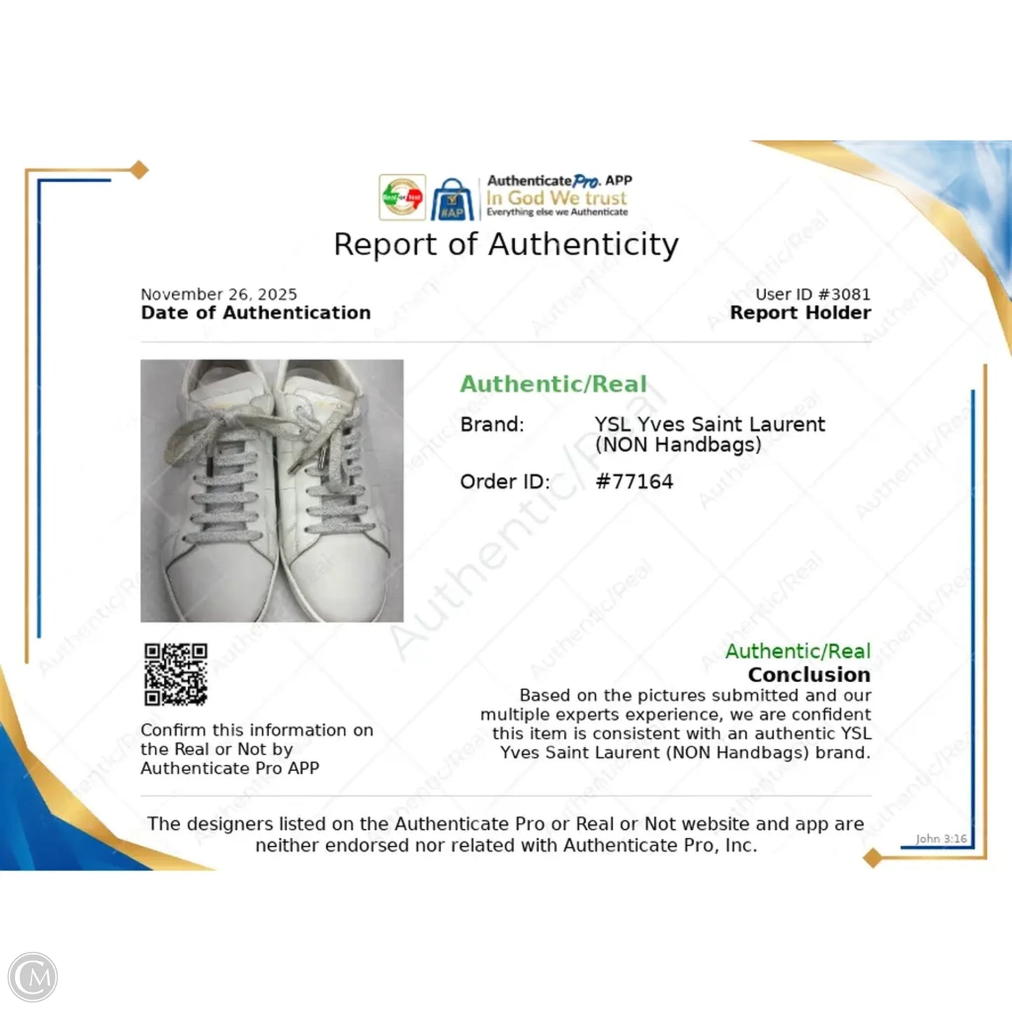 Shoes Luxury Designer By Yves Saint Laurent In White, Size: 8.5