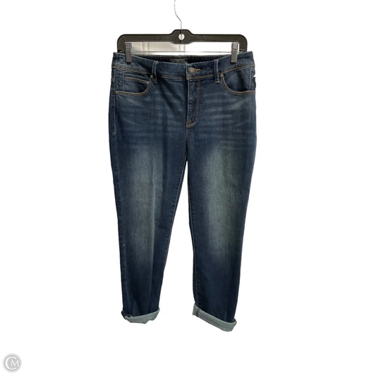 Jeans Cropped By Chicos In Blue Denim, Size: Xs