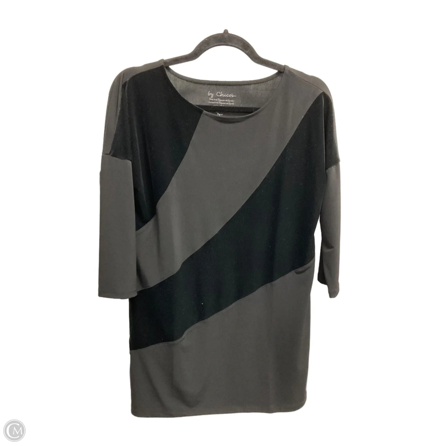 Tunic Long Sleeve By Chicos In Black, Size: S