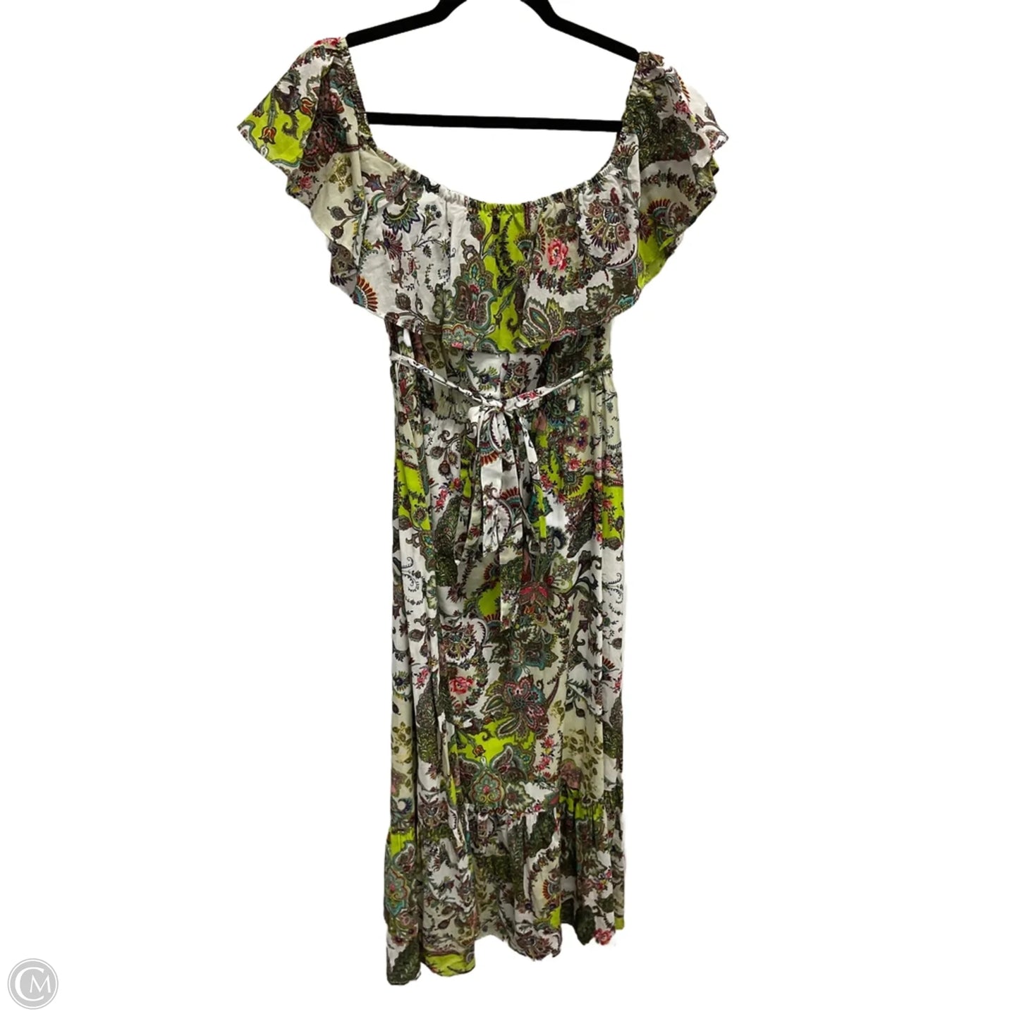Dress Casual Midi By Grace Elements In Paisley Print, Size: Xl