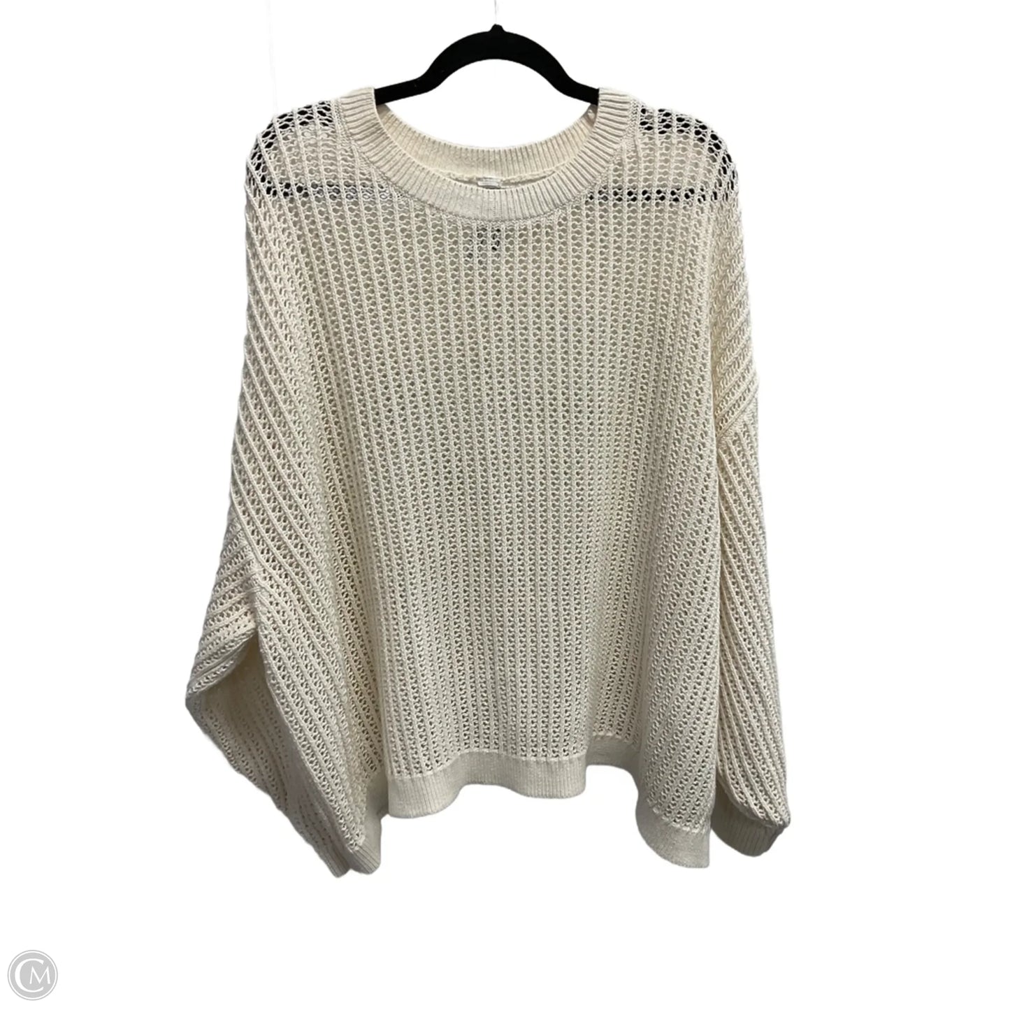 Sweater By Clothes Mentor In Cream, Size: 4x