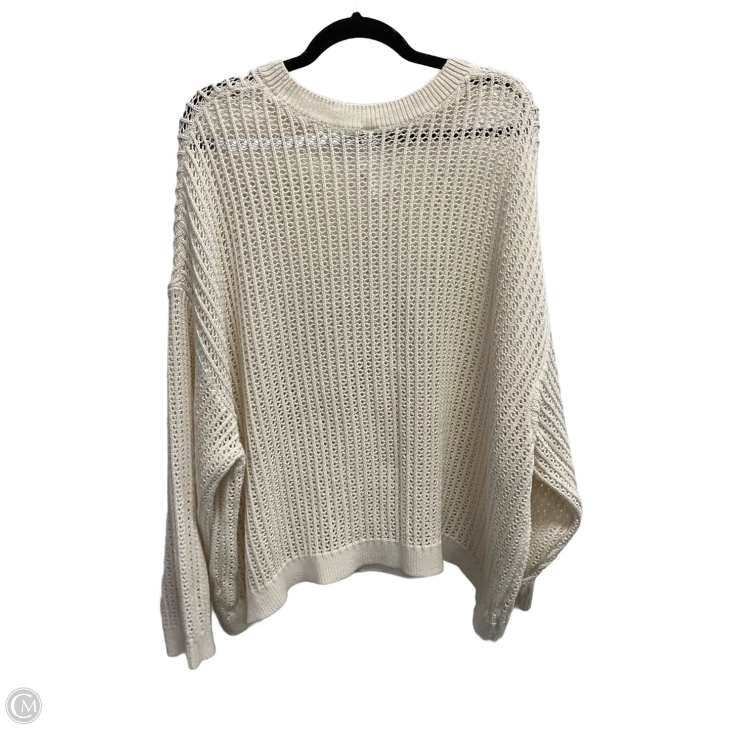 Sweater By Clothes Mentor In Cream, Size: 4x