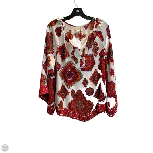 Top Long Sleeve By Chicos In Leopard Print, Size: L