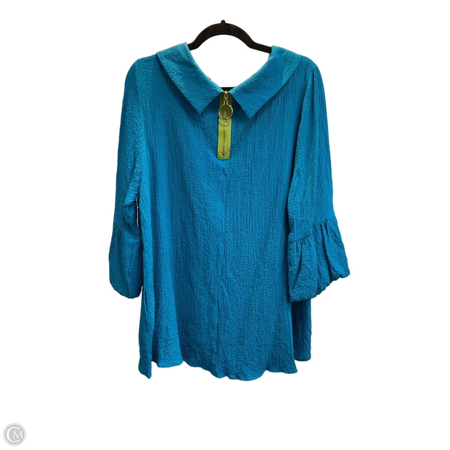 Tunic 3/4 Sleeve By Ic By Connie K In Blue, Size: Xl