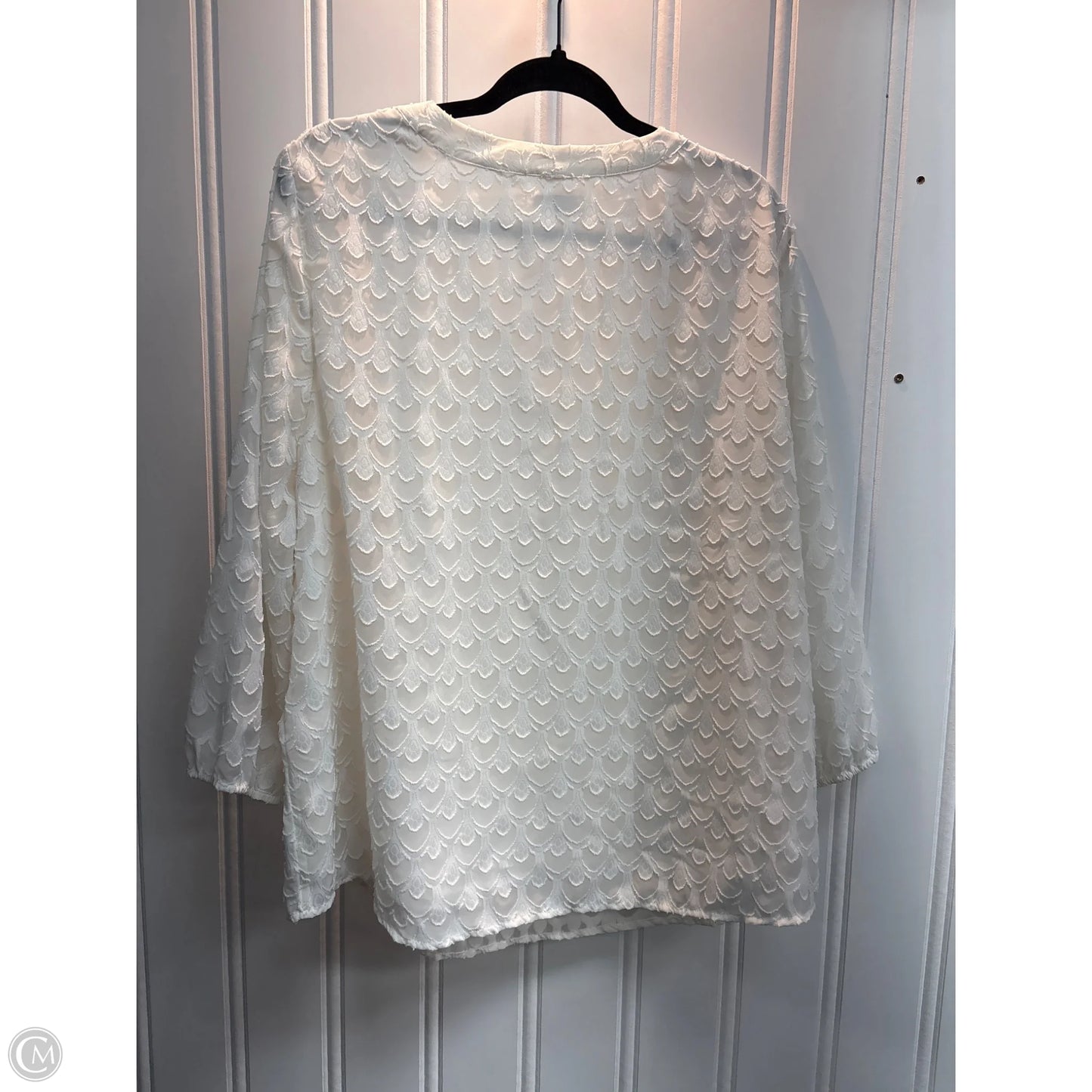 Top Long Sleeve By Croft And Barrow In Cream, Size: Xxl