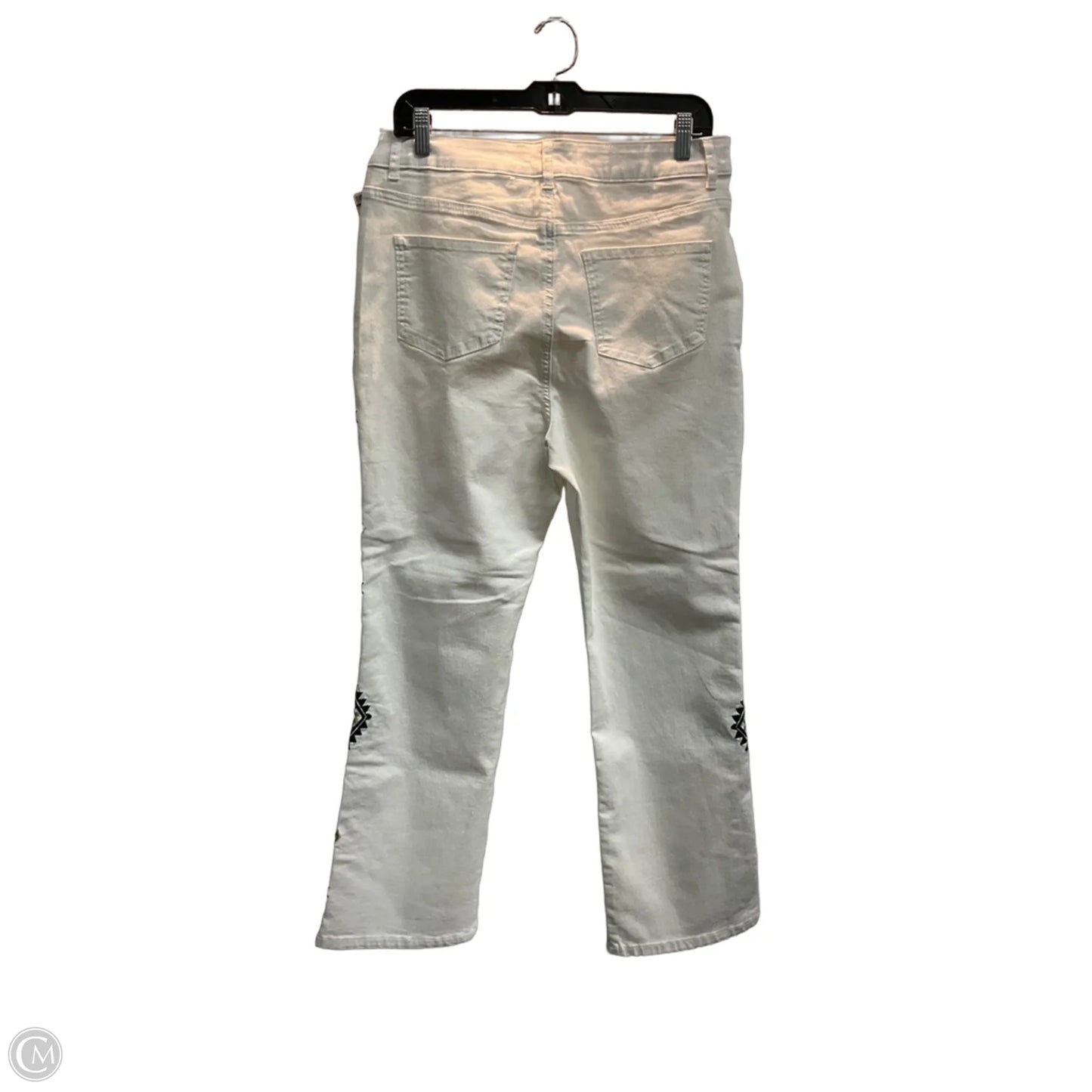 Jeans Straight By Clothes Mentor In White, Size: L