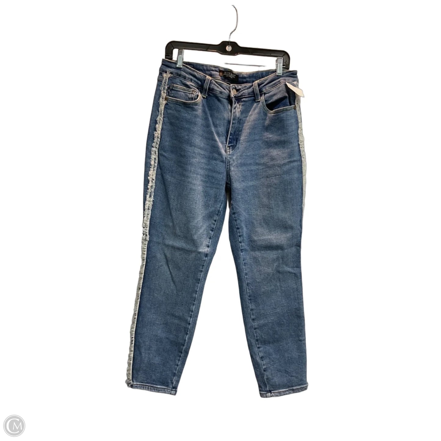 Jeans Cropped By Judy Blue In Blue Denim, Size: 14