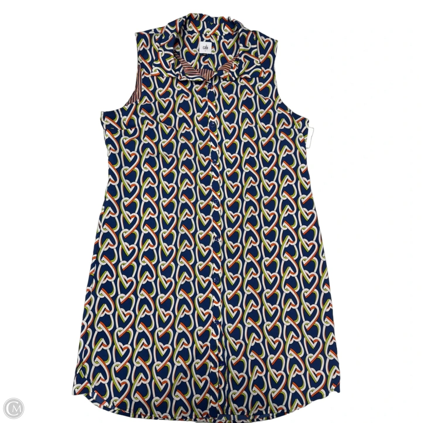 Dress Casual Midi By Cabi In Geometric Pattern, Size: L
