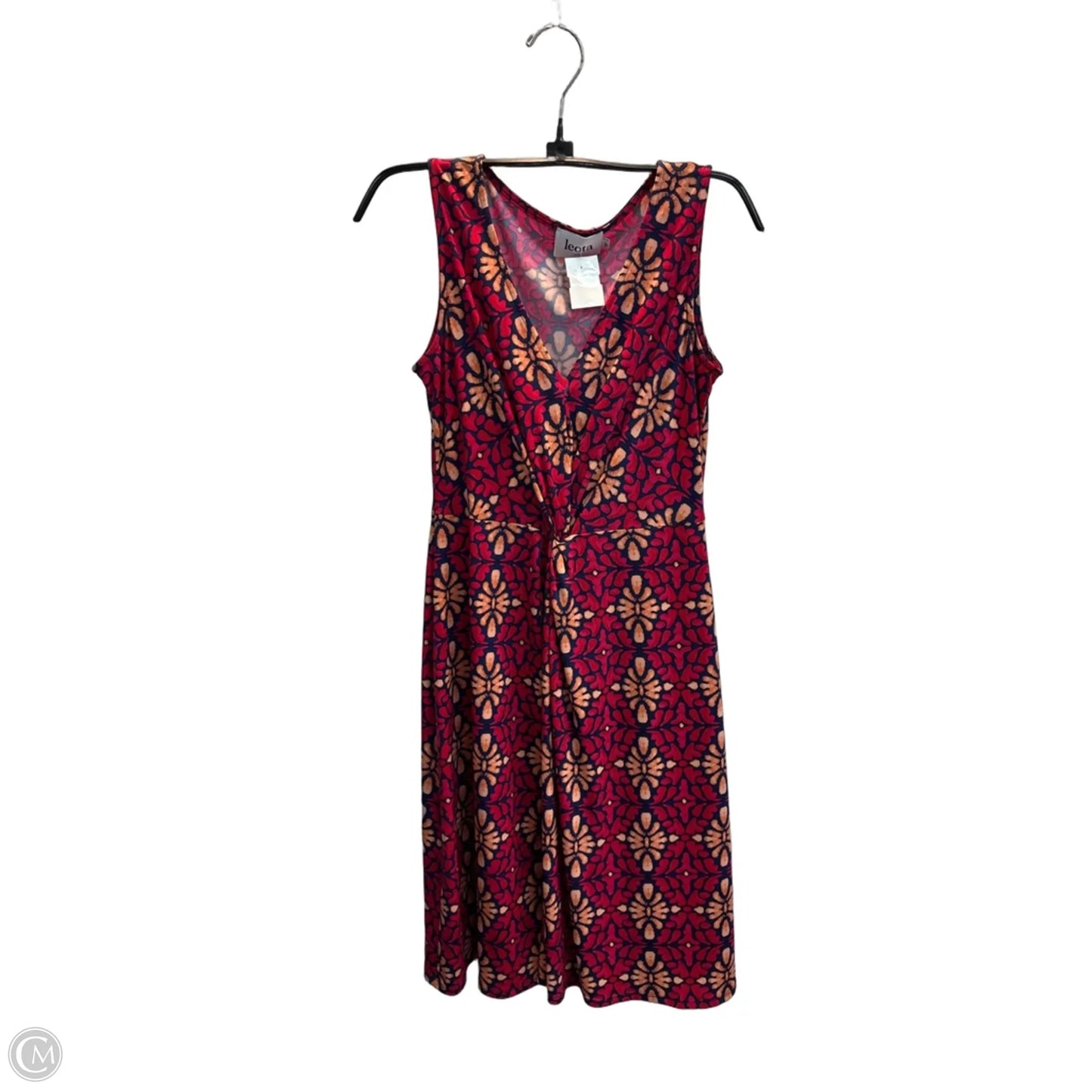 Dress Casual Midi By Leota In Red & Tan, Size: S