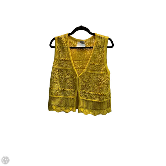 Vest Sweater By A New Day In Yellow, Size: L