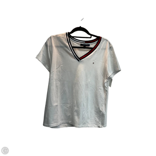 Top Short Sleeve By Tommy Hilfiger In White, Size: L