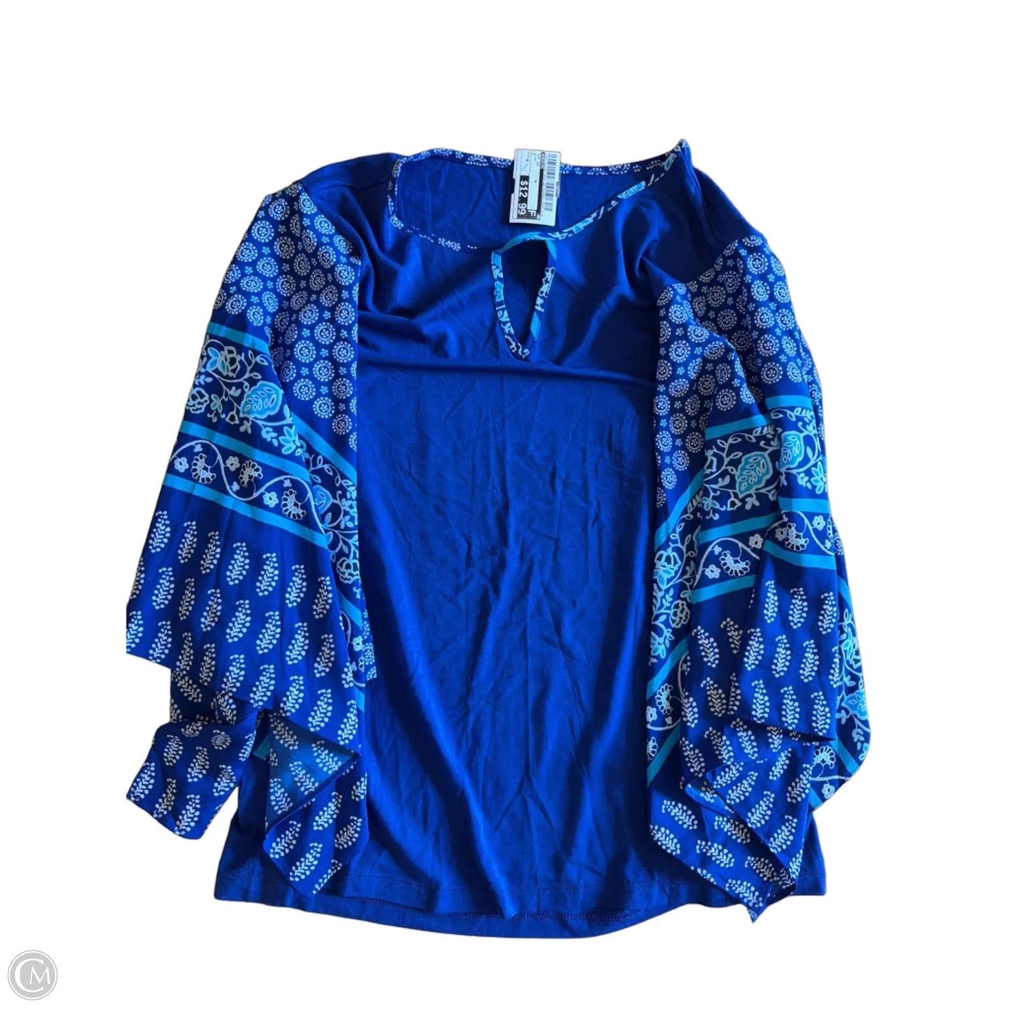 Top Short Sleeve By Chicos In Blue, Size: M