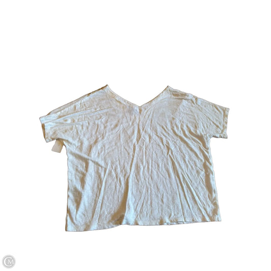 Top Short Sleeve By Chicos In White, Size: Xl