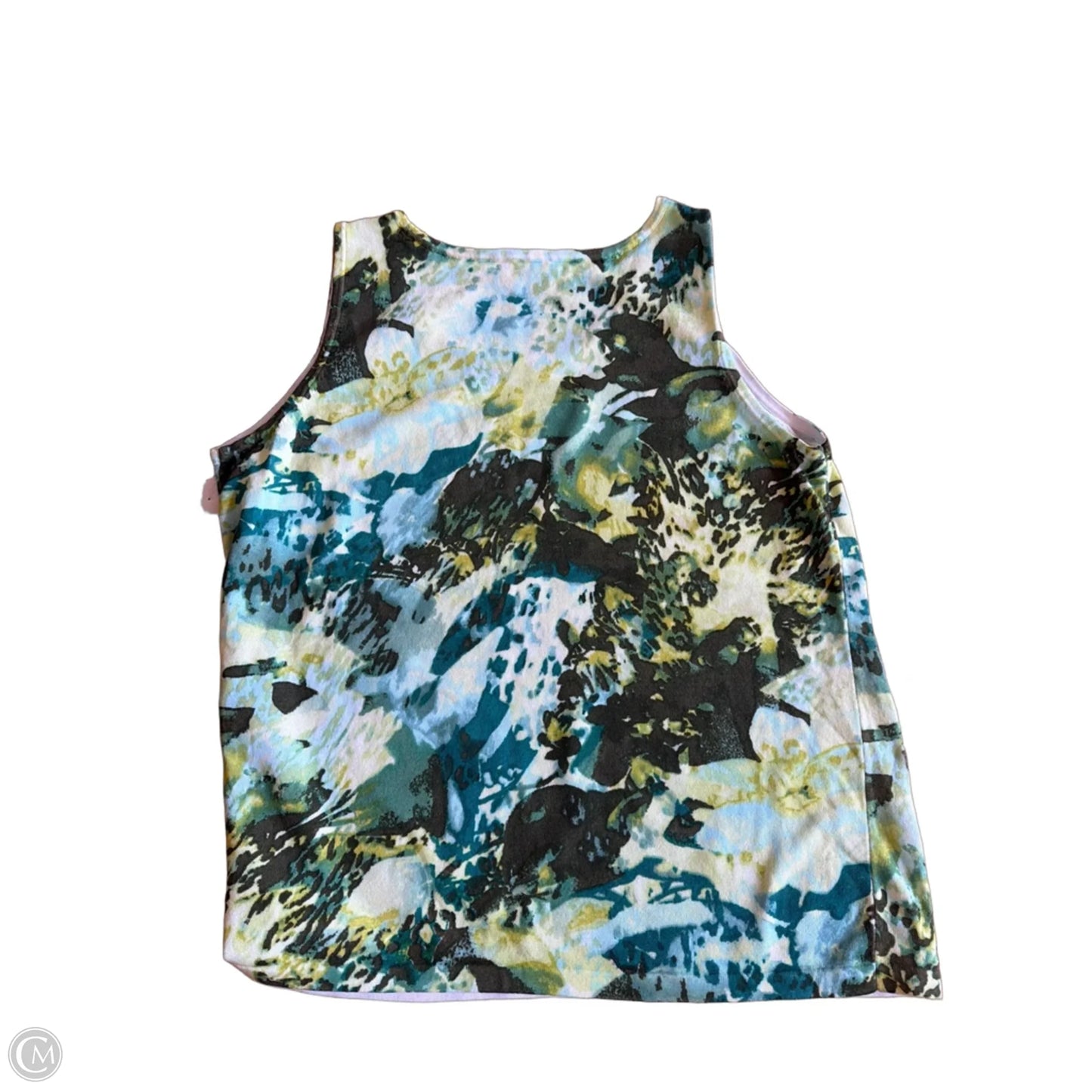 Tank Top By Chicos In Green & Tan, Size: L
