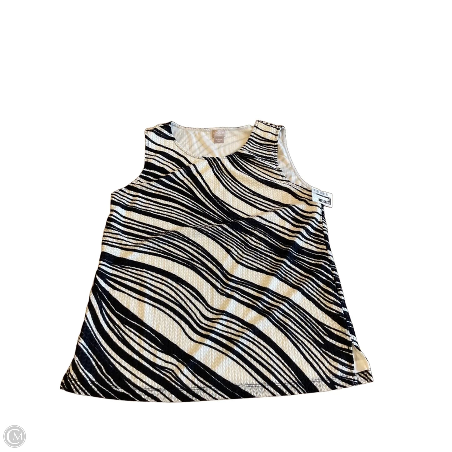 Tank Top By Chicos In Black & White, Size: M