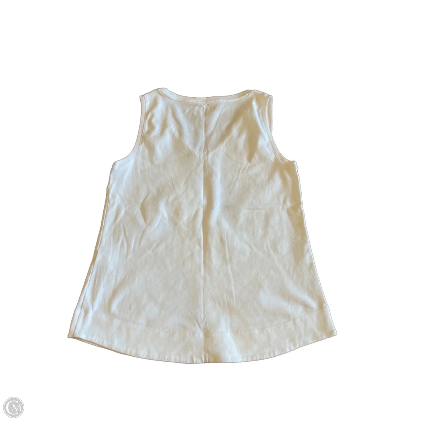 Top Sleeveless By Chicos In White, Size: M