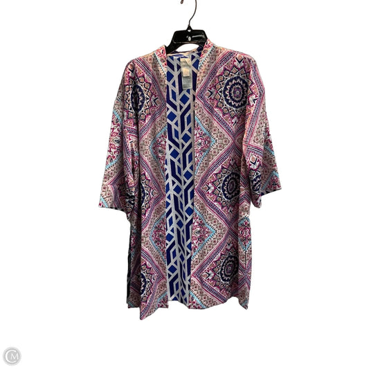 Cardigan By Chicos In Paisley Print, Size: L