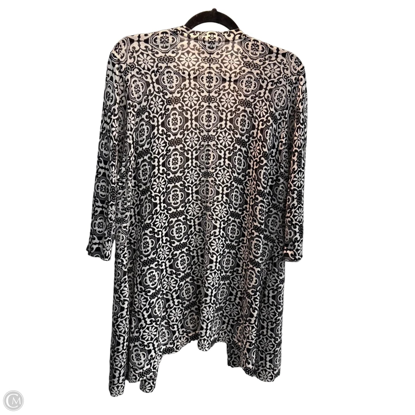 Cardigan By Chicos In Black & White, Size: L