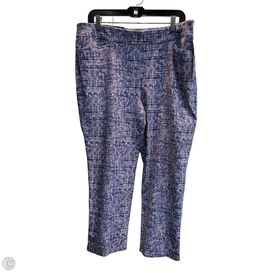 Capris By Chicos In Blue & White, Size: Xlp