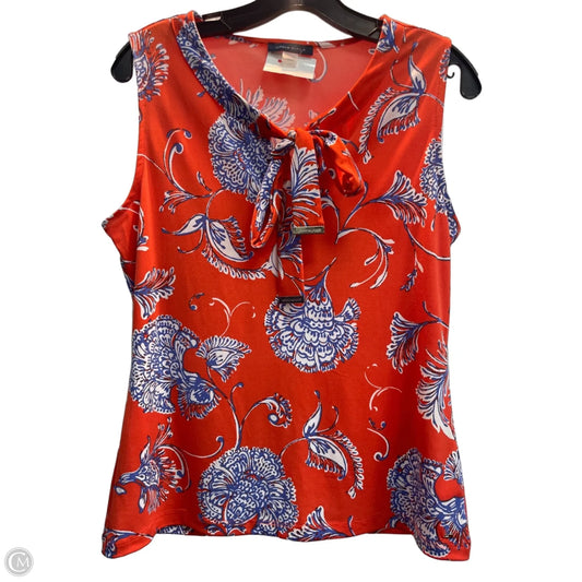 Top Sleeveless By Tommy Hilfiger In Red, Size: M