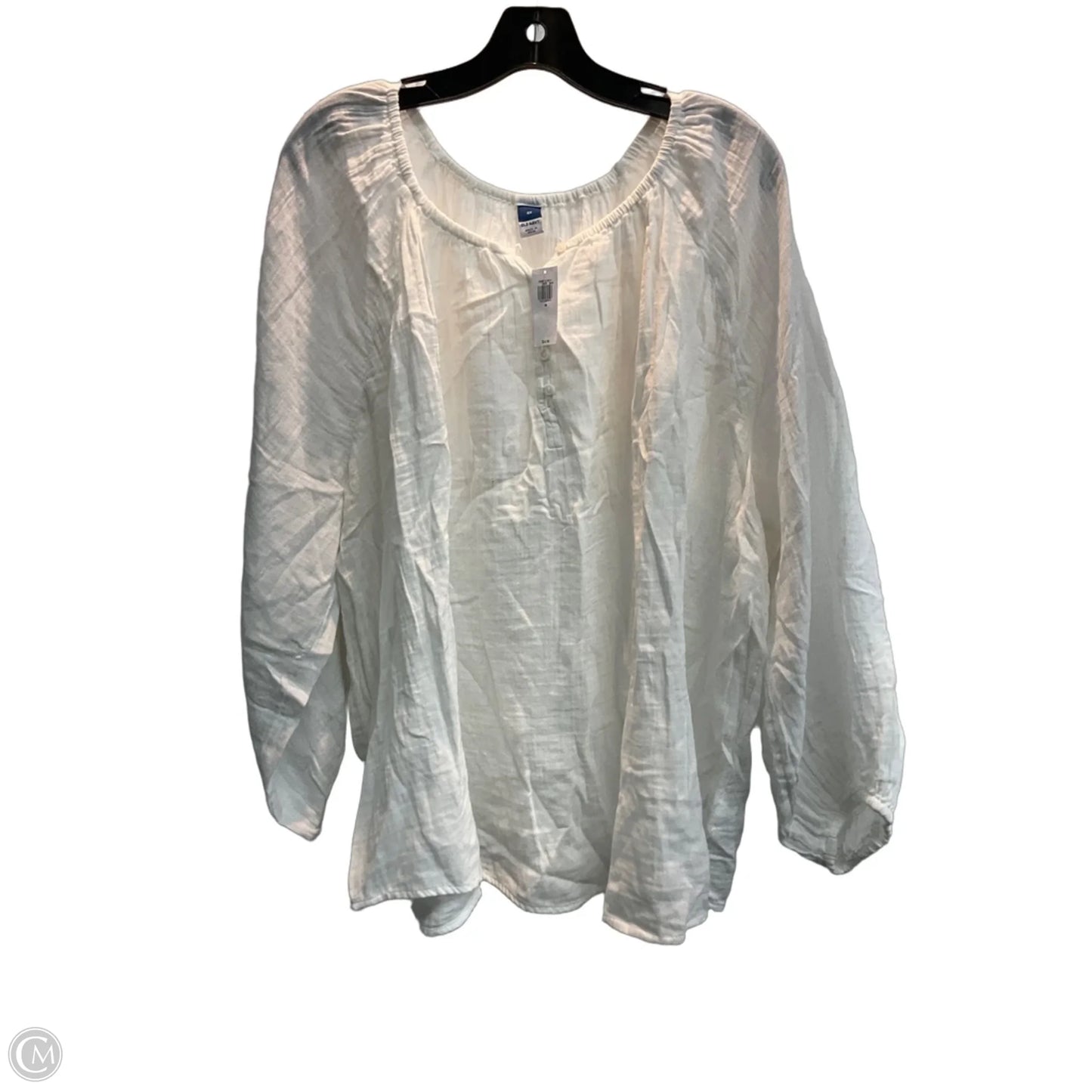 Top Long Sleeve By Old Navy In White, Size: 3x
