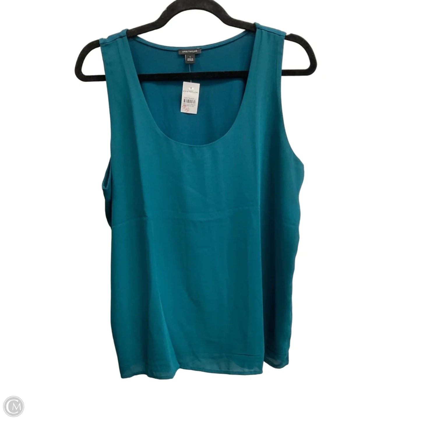 Top Sleeveless By Ann Taylor In Aqua, Size: L