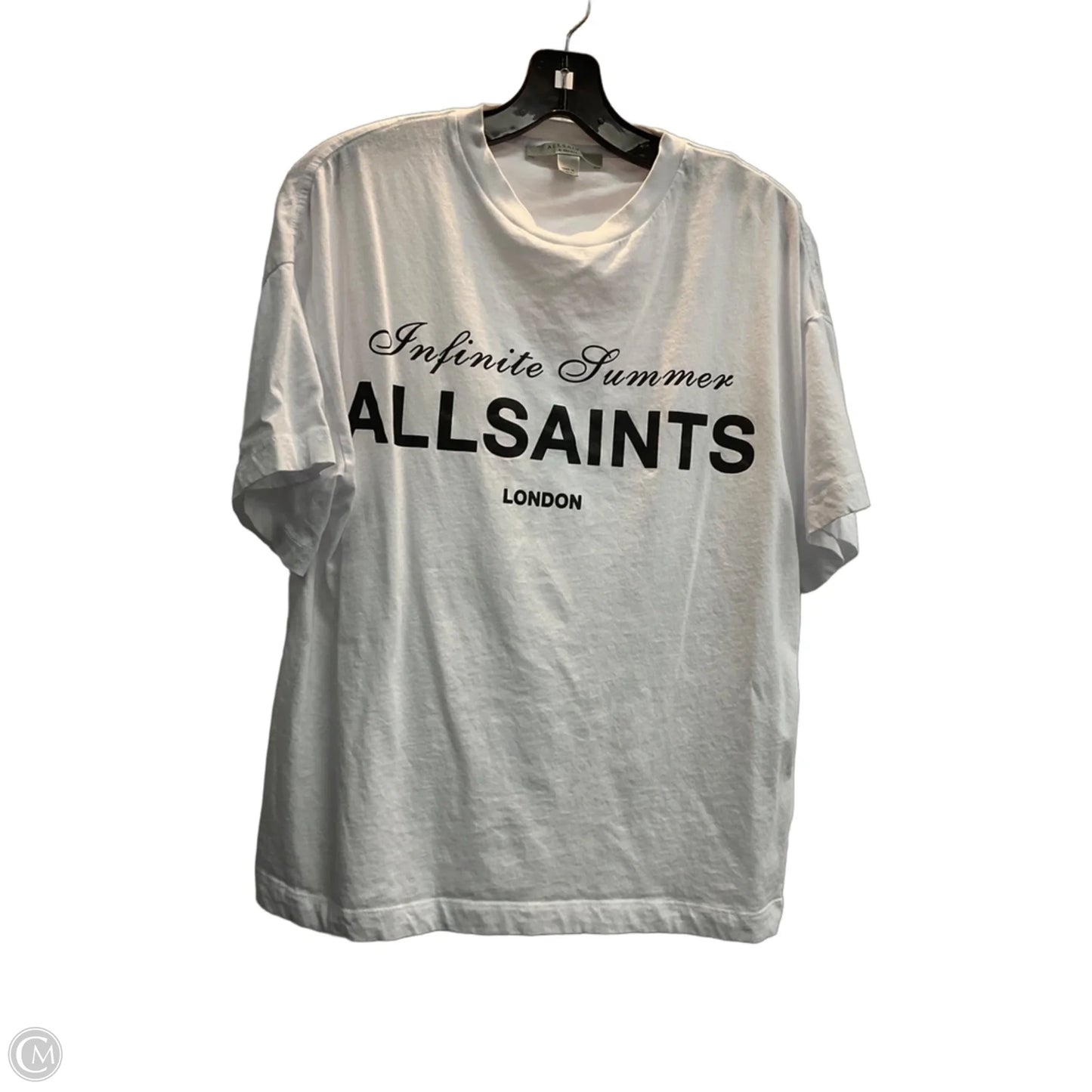 Top Short Sleeve Designer By All Saints In White, Size: Xs