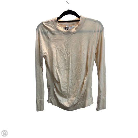 Athletic Top Long Sleeve Crewneck By Athleta In Tan, Size: Xl
