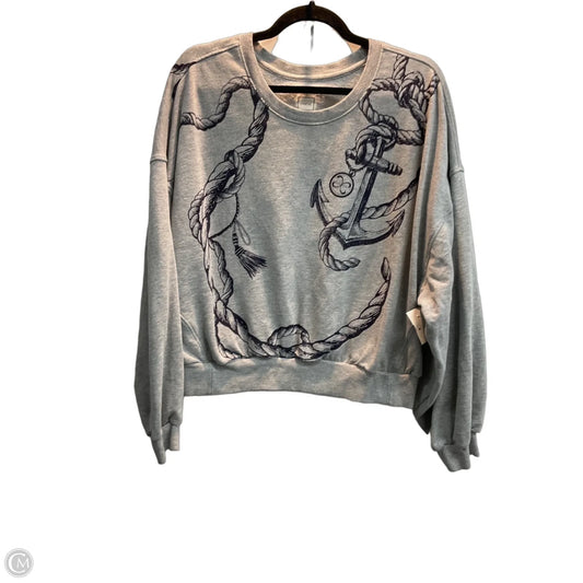 Sweatshirt Crewneck By Maeve In Grey, Size: Xlp