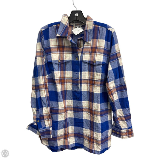 Top Long Sleeve By Duluth Trading In Plaid Pattern, Size: S