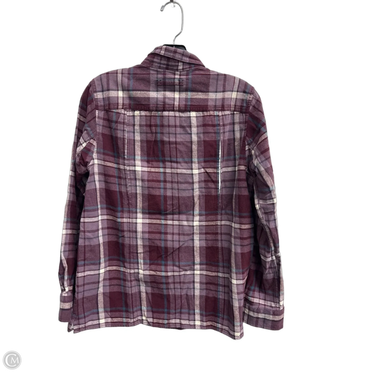 Top Long Sleeve By Duluth Trading In Plaid Pattern, Size: M