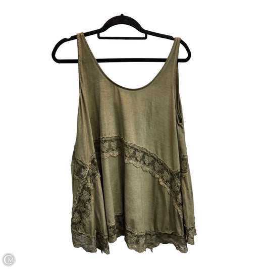 Top Sleeveless By Clothes Mentor In Green, Size: Xl