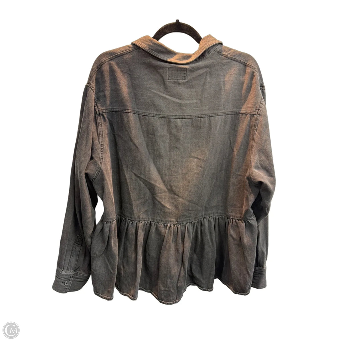 Top Long Sleeve By American Eagle In Grey, Size: L