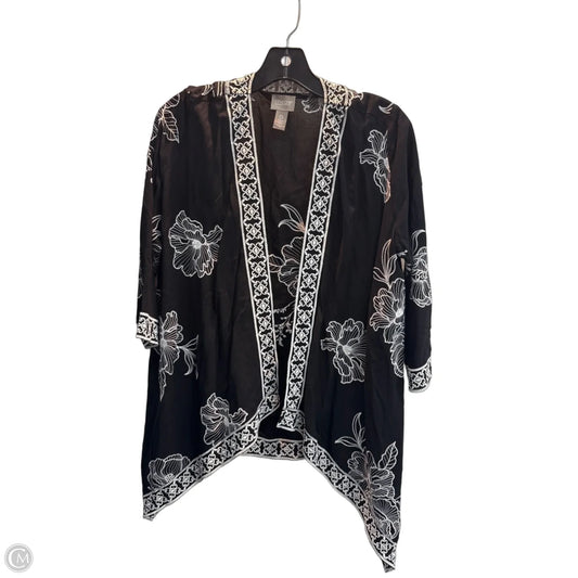Shawl By Chicos In Black & White, Size: Xs
