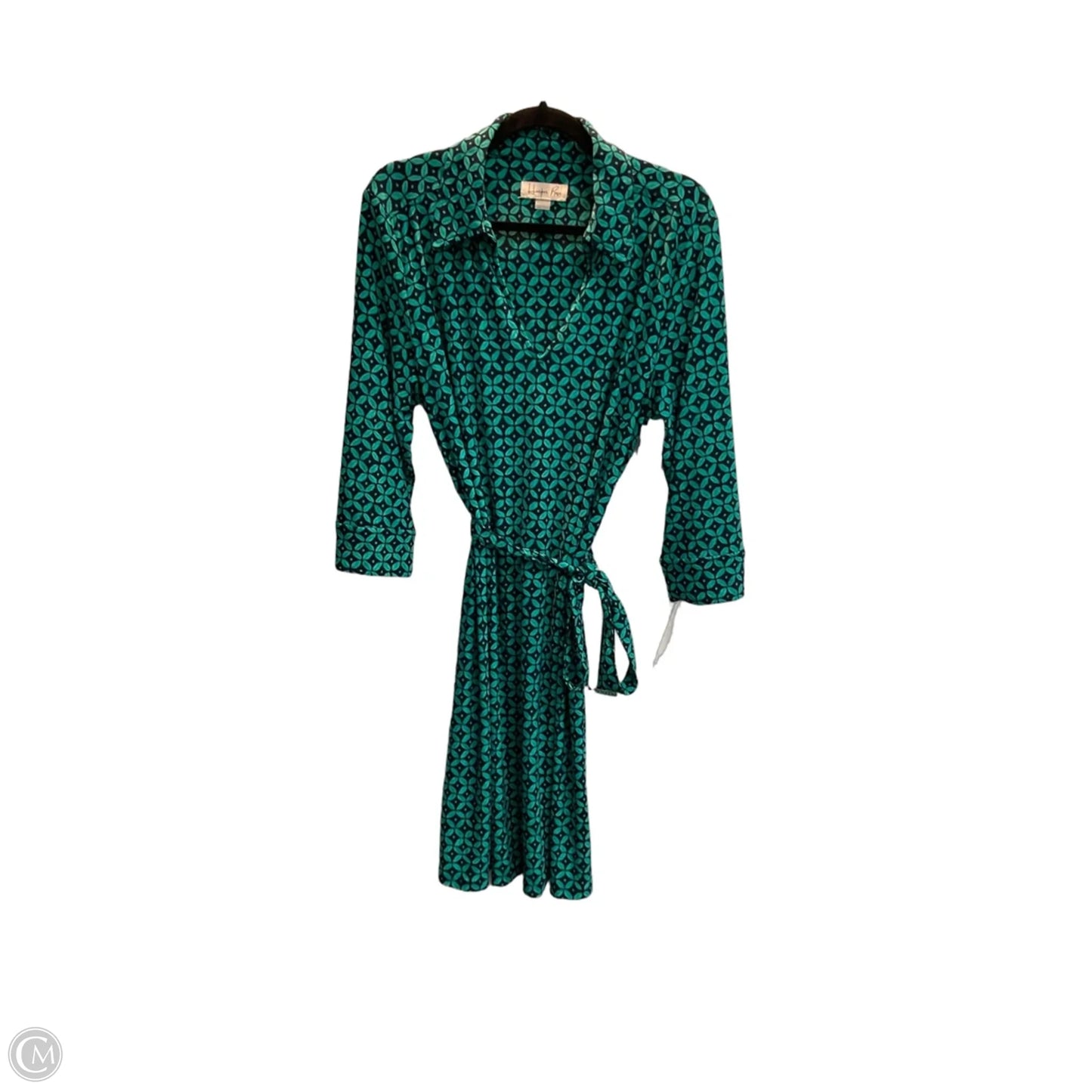Dress Casual Midi By Clothes Mentor In Blue & Green, Size: Xl