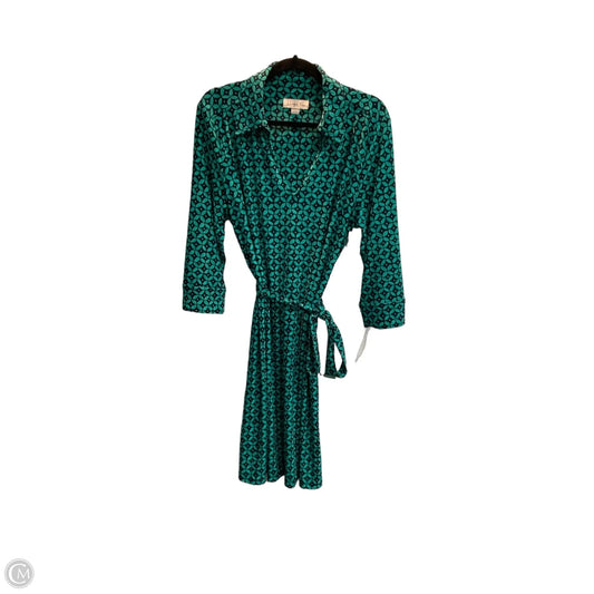 Dress Casual Midi By Clothes Mentor In Blue & Green, Size: Xl