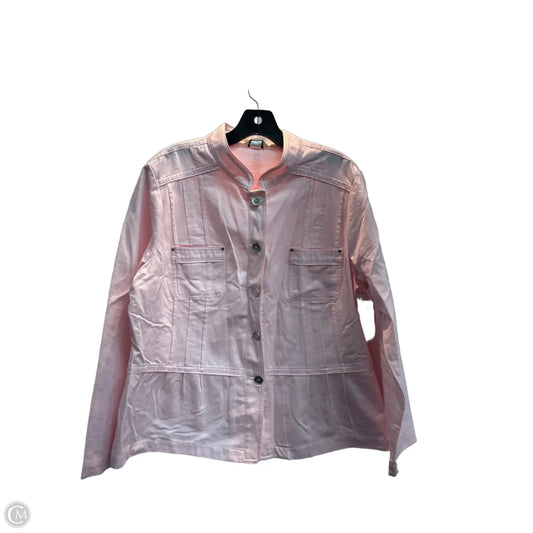 Jacket Denim By Christopher And Banks In Pink, Size: Xl