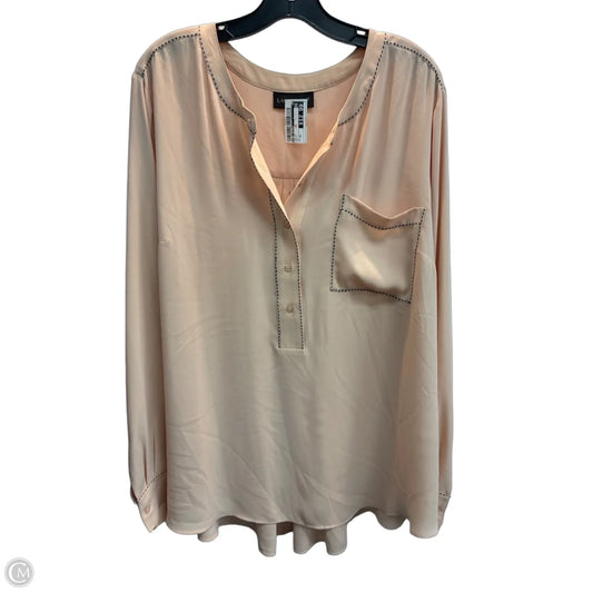 Top Long Sleeve By Lane Bryant In Peach, Size: 3x