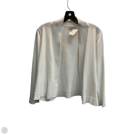 Cardigan By Calvin Klein In White, Size: 1x