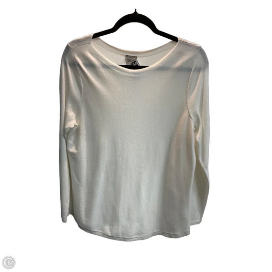 Sweater By Chicos In White, Size: M
