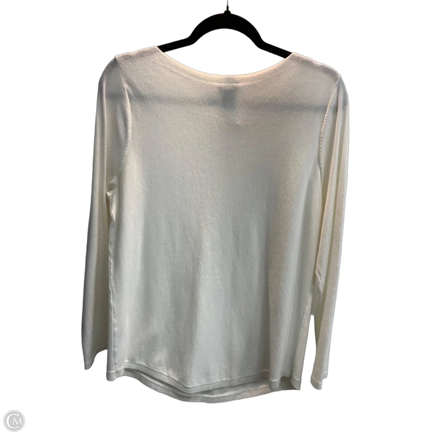 Sweater By Chicos In White, Size: M