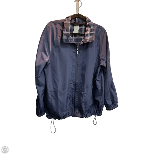 Jacket Windbreaker By Dennis Basso Qvc In Navy, Size: M