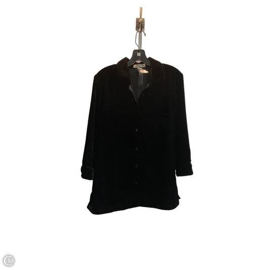 Blouse Long Sleeve By Coldwater Creek In Black, Size: Sp