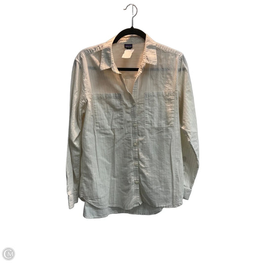 Blouse Long Sleeve By Patagonia In Tan, Size: M