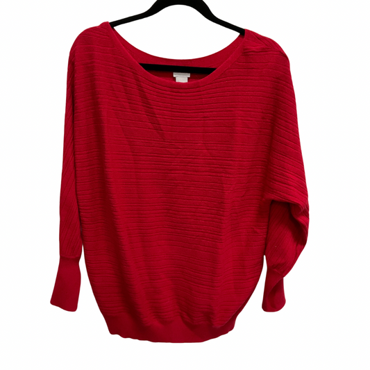 Sweater By Chicos In Red, Size: M